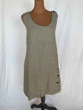 Vintage 1992 Rafaella Wool Houndstooth Jumper Dress Size 12